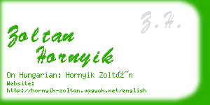 zoltan hornyik business card